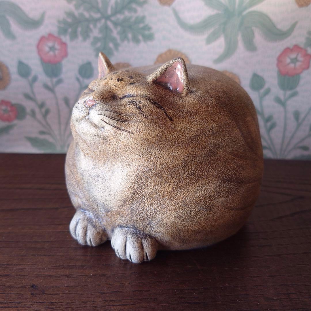 マヌル猫　ダルマ猫　茶猫　作家　陶器