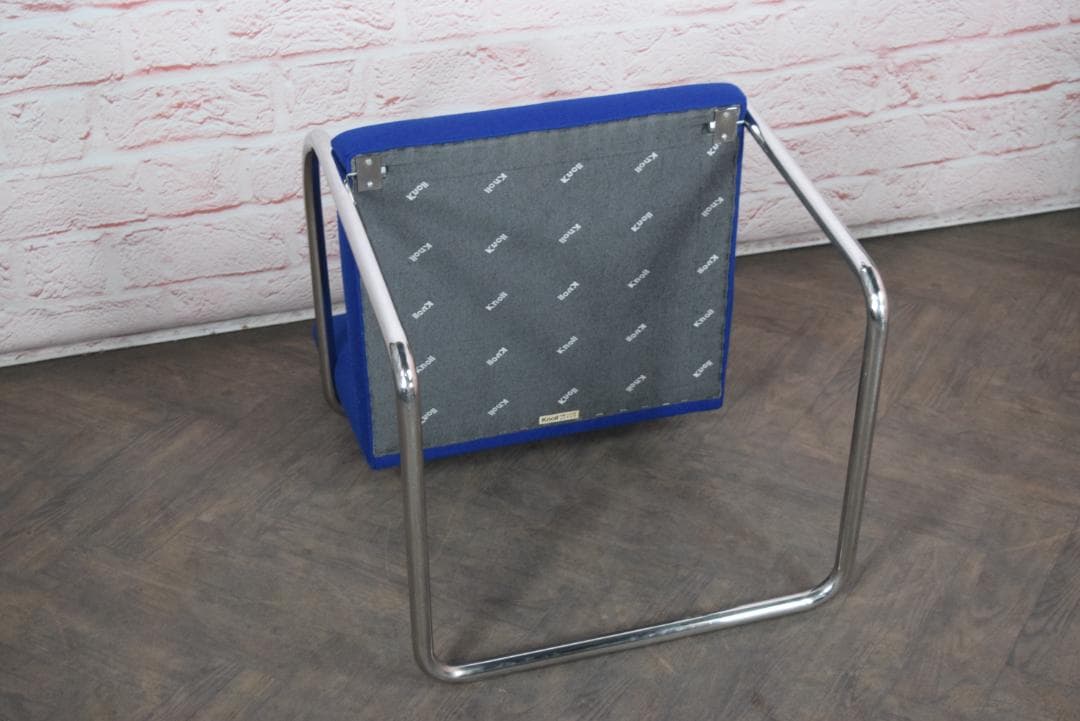 Knoll/ノル ブルーノ アームチェア チューブラー ファブリックブルー c