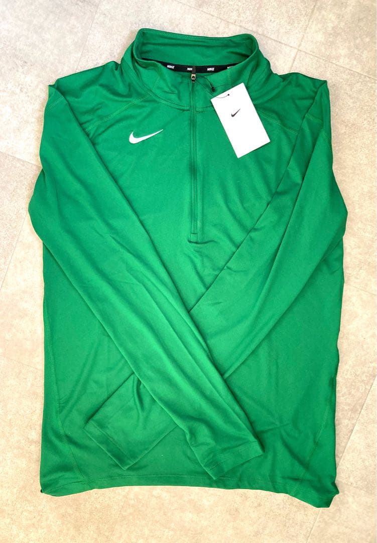 NIKE ハーフジップ ロングスリーブシャツ グリーン US S