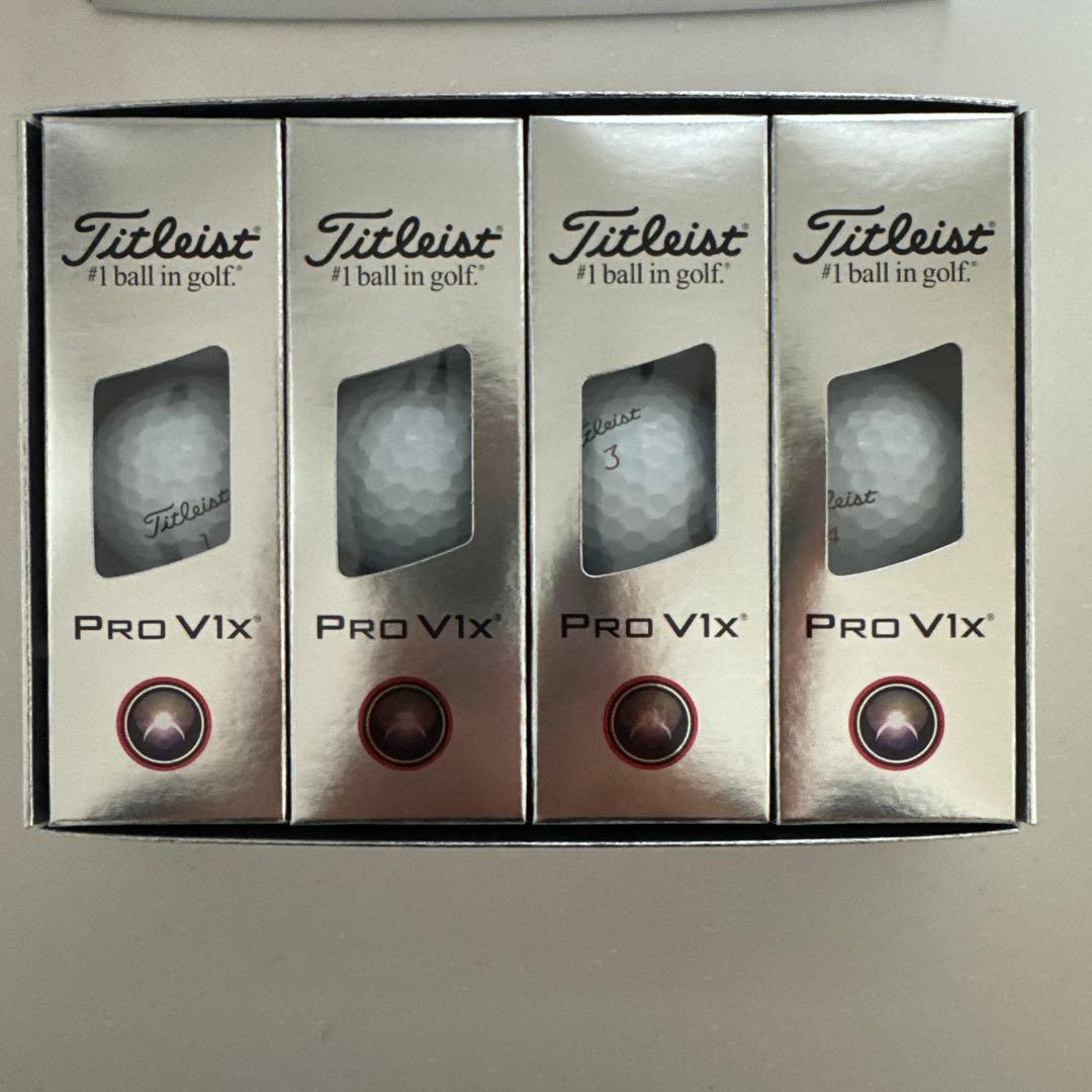 【新品】タイトリスト　2025年モデル　Pro V1x ホワイト　1ダース