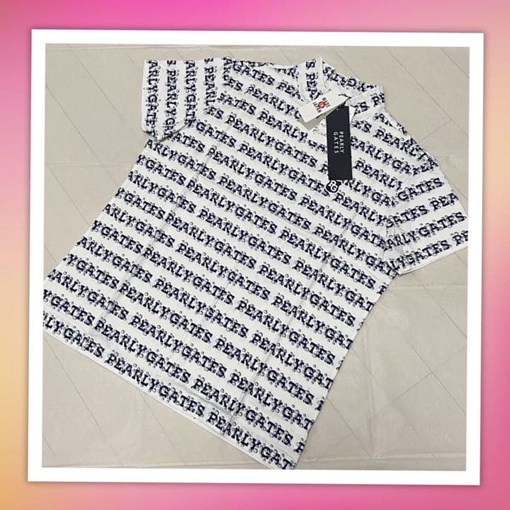 サイズ②☆パーリーゲイツ☆半袖ハイネック　カットソー　ロゴプリント☆新品