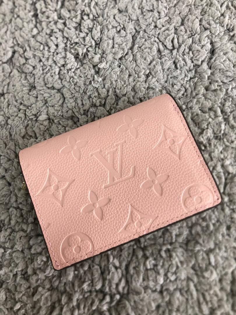 ピンク財布　ピンク　ウォレット　lady　LVロゴ　カードケース　可愛い