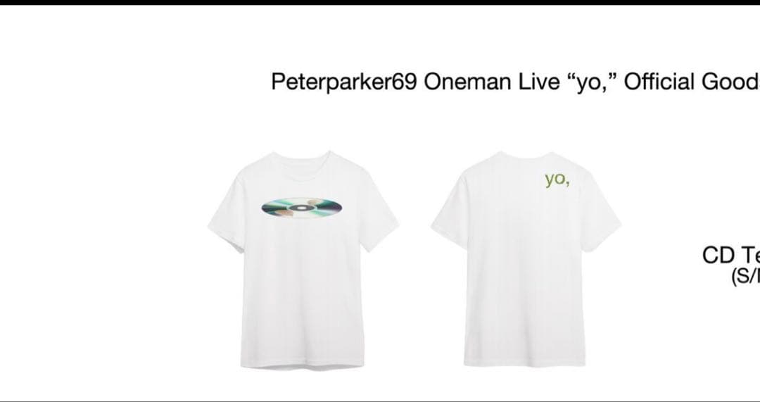 Peterparker69 Oneman Live Tシャツ Sサイズ