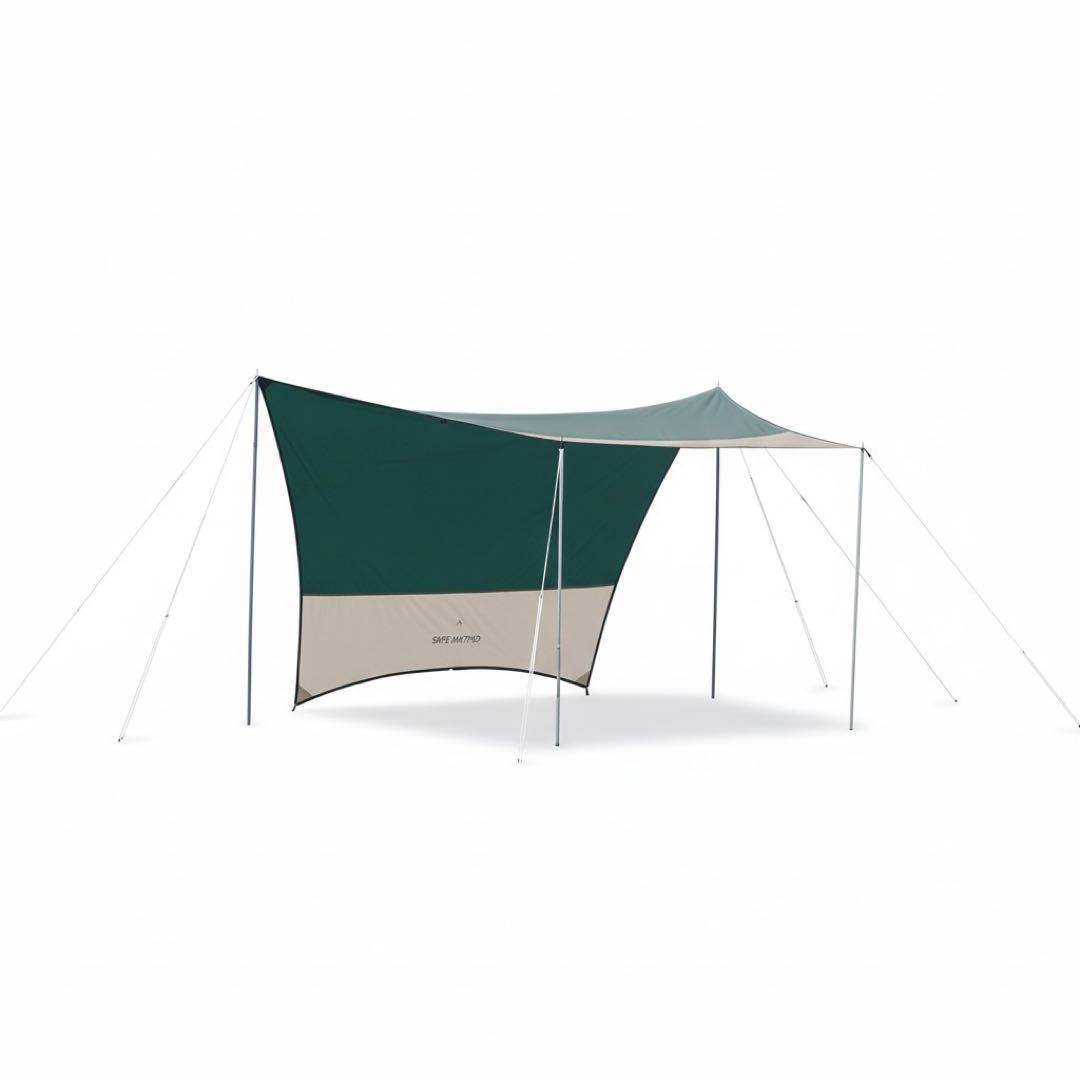 新品 キャプテンスタッグ ヘキサタープUVカット 6人用 4.4m×4.4m 緑