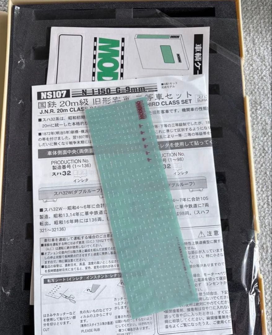MODEMO モデモ・NS107　国鉄20ｍ級 旧形客車 三等セット