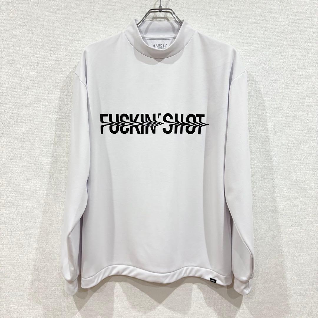 Bandel バンデル　シャツ リラックスフィット　モックネック　白　ドライ