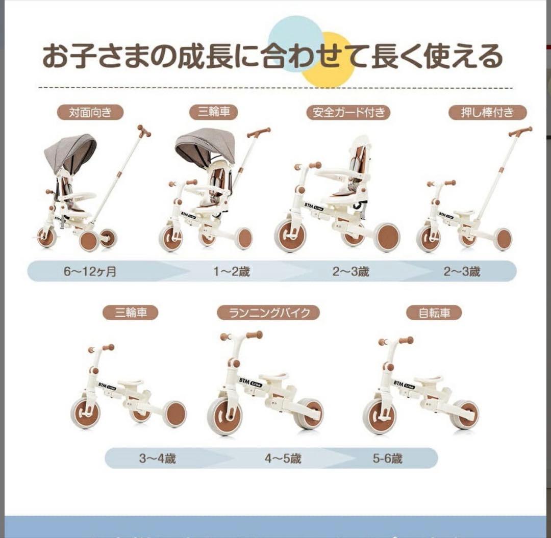 【新品未使用】BTM 7IN1折りたたみ式三輪車