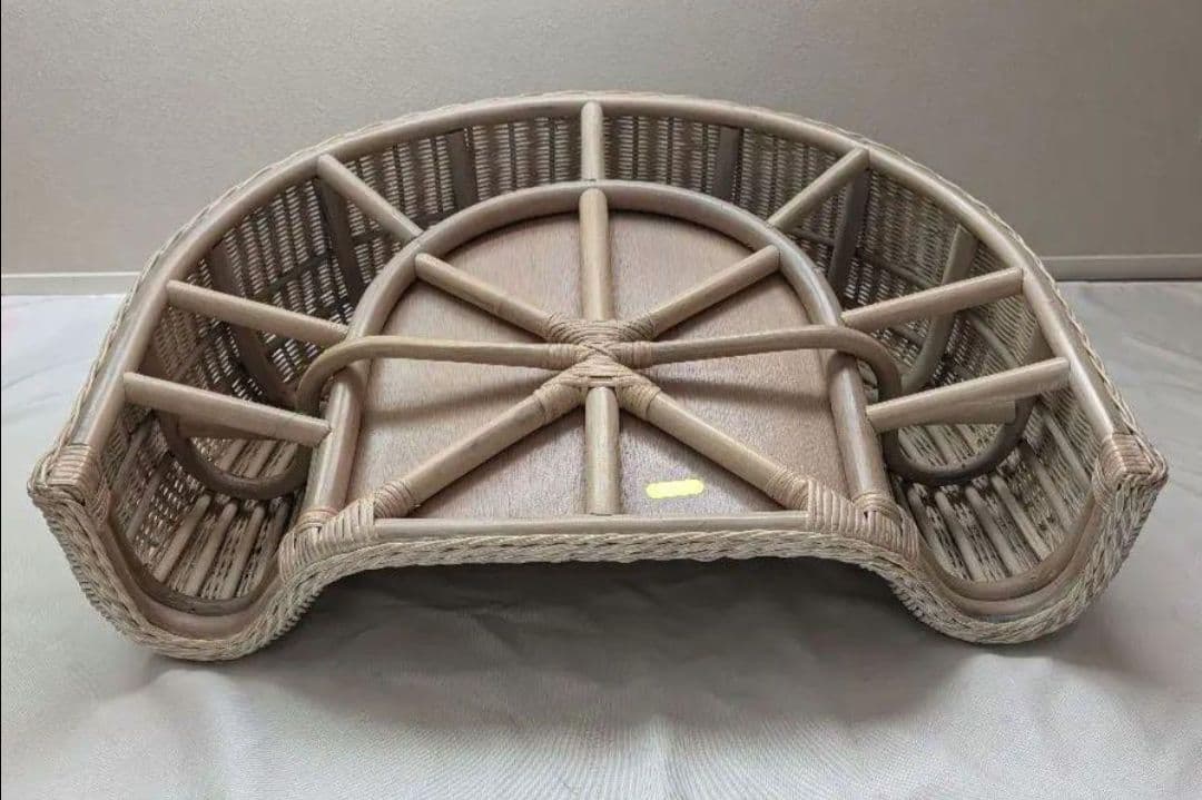 【美品】ラタン　座椅子　ホワイトウォッシュ　桜屋工業　ra-802