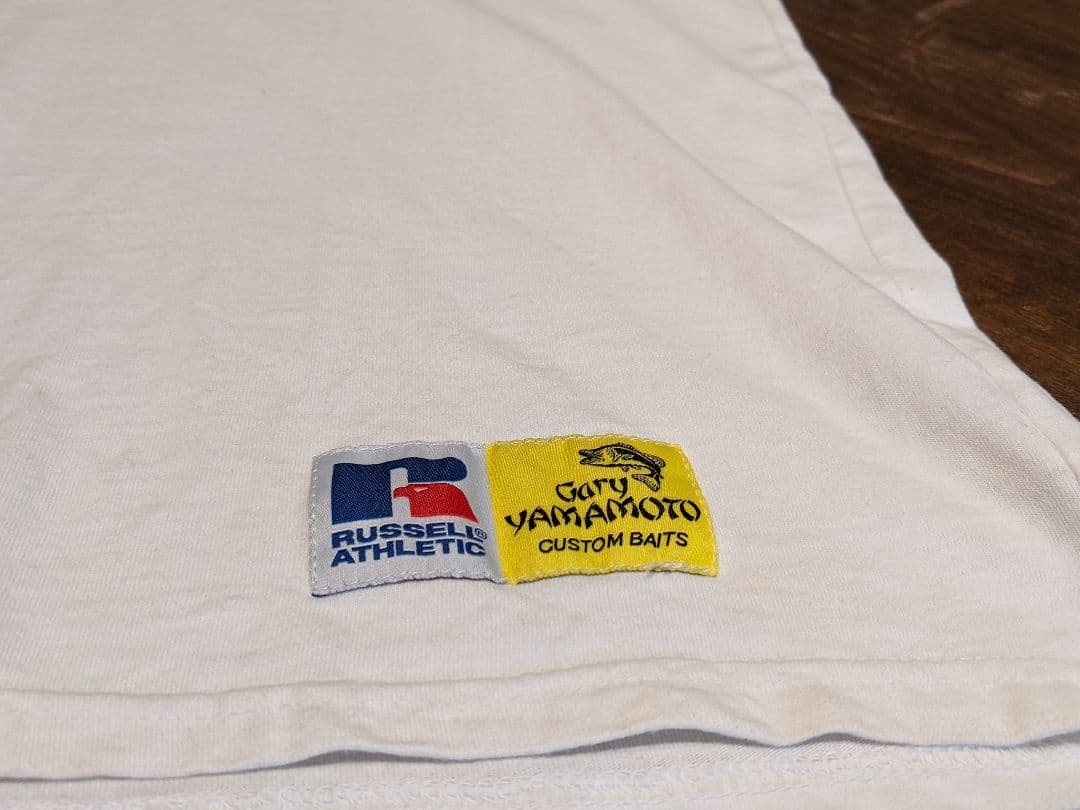 ラッセルアスレティック　ゲーリーヤマモト　半袖　Tシャツ　釣り　フィッシング　白