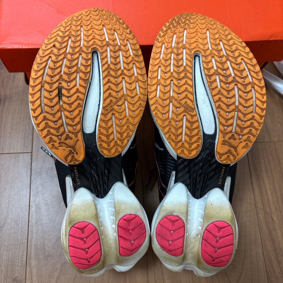 Puma ファストアール2 ランニングシューズ ブラック/レッド25.5