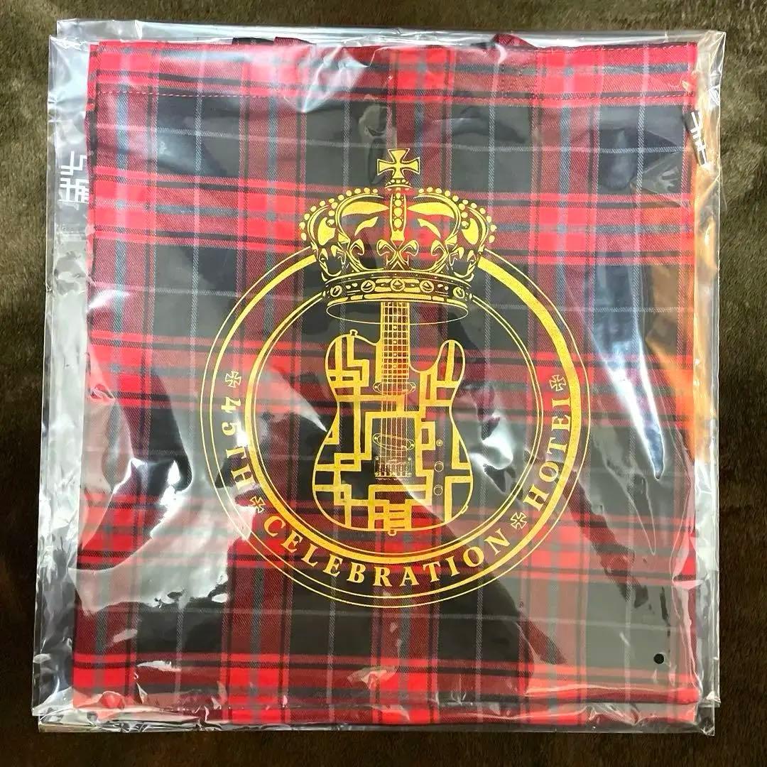 新品未開封品‼️布袋寅泰45th エンブレムチェック柄トートバッグレッド