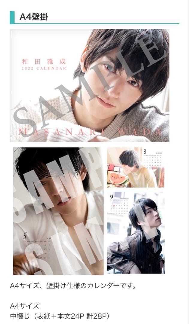 和田雅成 2022 カレンダー3種 ミニフォトブック イベント現地限定ブロマイド