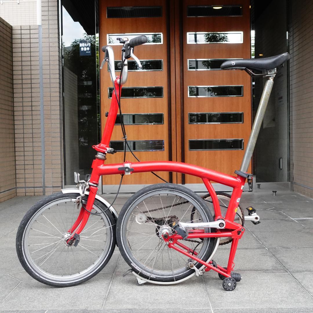 英国製 BROMPTON 赤 M1L ミニベロ 折り畳み 小径車 ブロンプトン