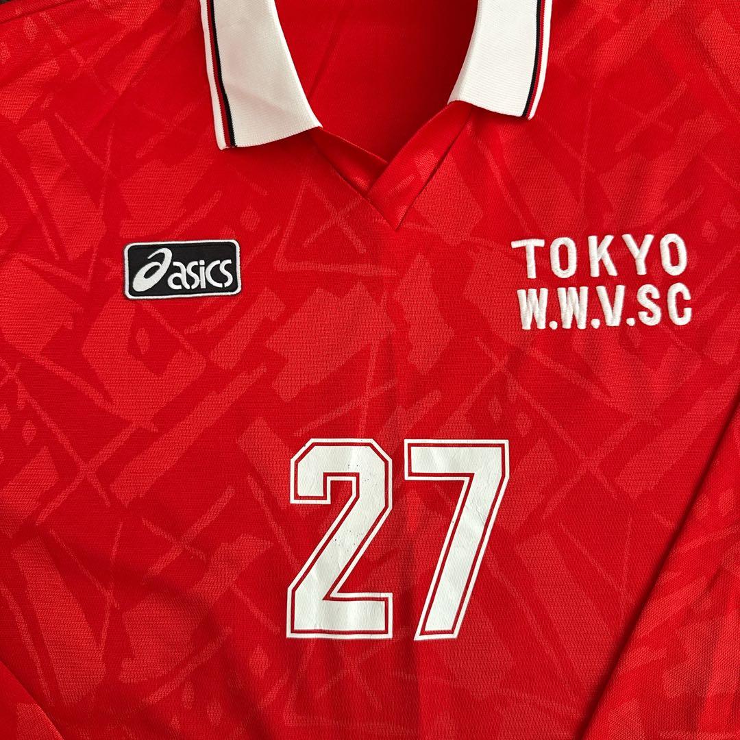 90s 日本製 asics アシックス ゲームシャツ パンツ 上下セット y2k