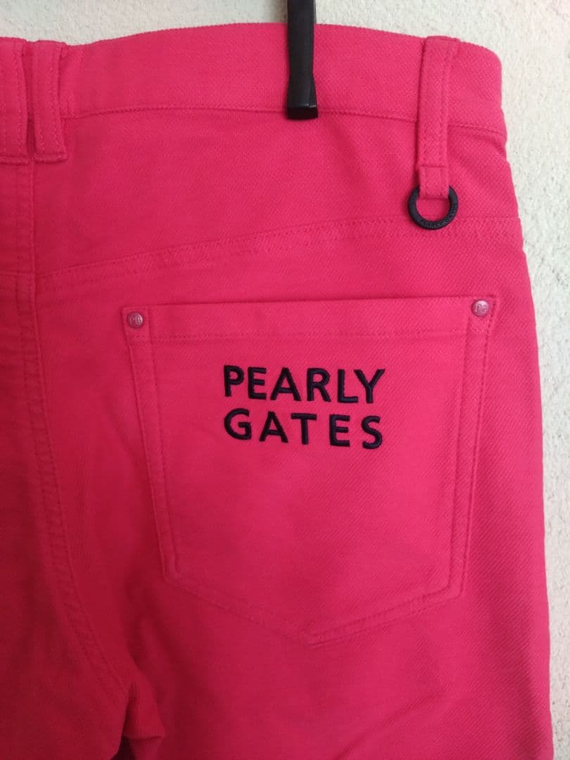 PEARLY GATES ピンク スリムフィットパンツ