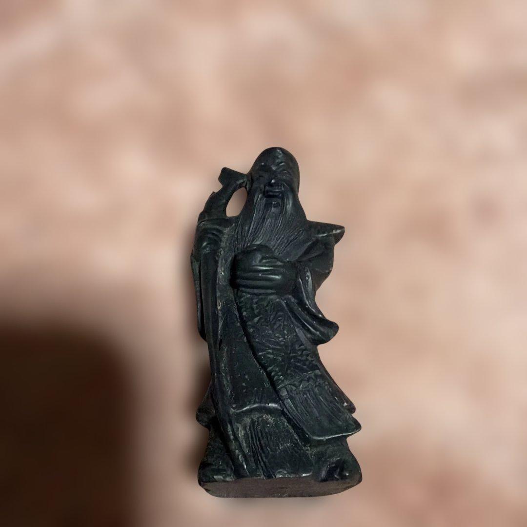 黒色の神話的な人物像3体セット