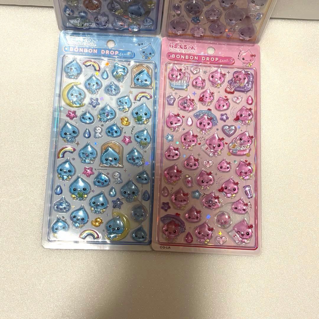 ボンボンドロップシール しずくちゃん 4種セット