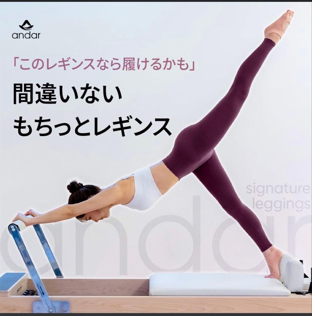 【新品/M】andarAirywin シグネチャーレギンス　クランベリージュース