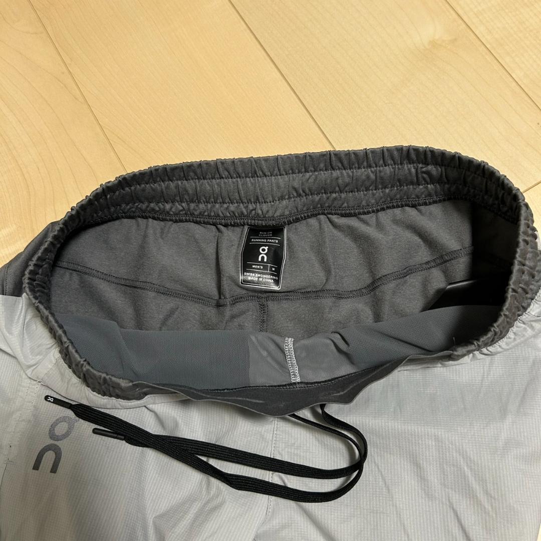 On オン Running Pants サイズL レイヤード グレー 美品
