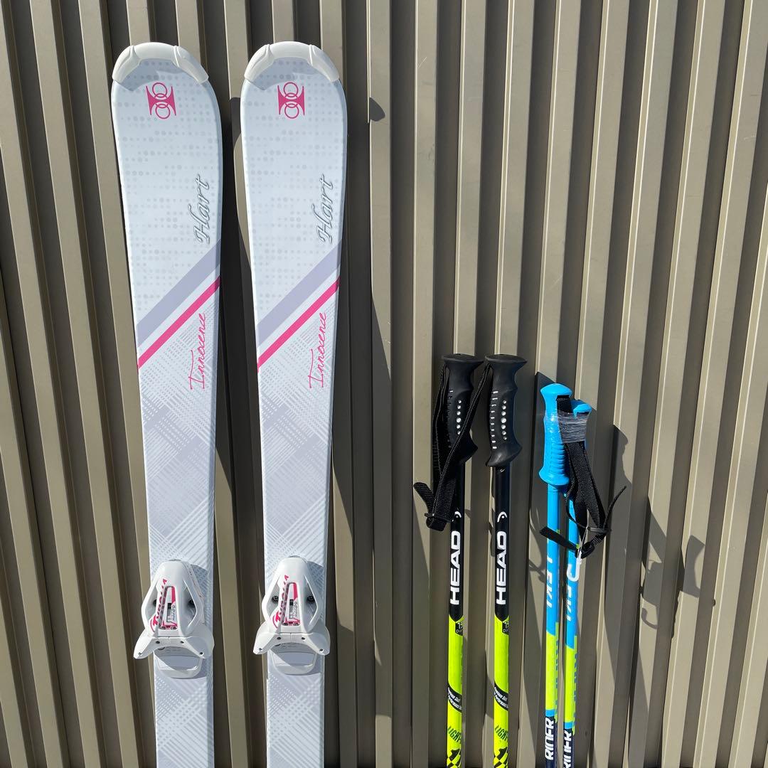 1回使用　hart スキー板　140 ストック　HEAD LEKI 2本セット