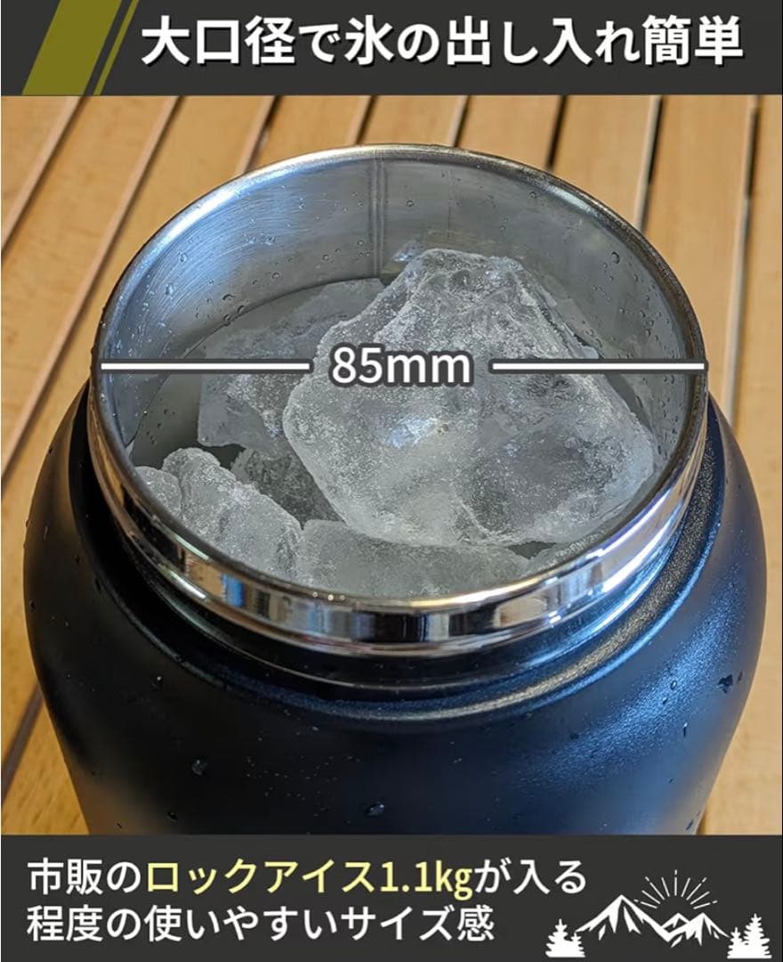 黒*傘様 新品 Grandoor ハーフガロン ジャグ 1.9ℓ 保冷・保温両用