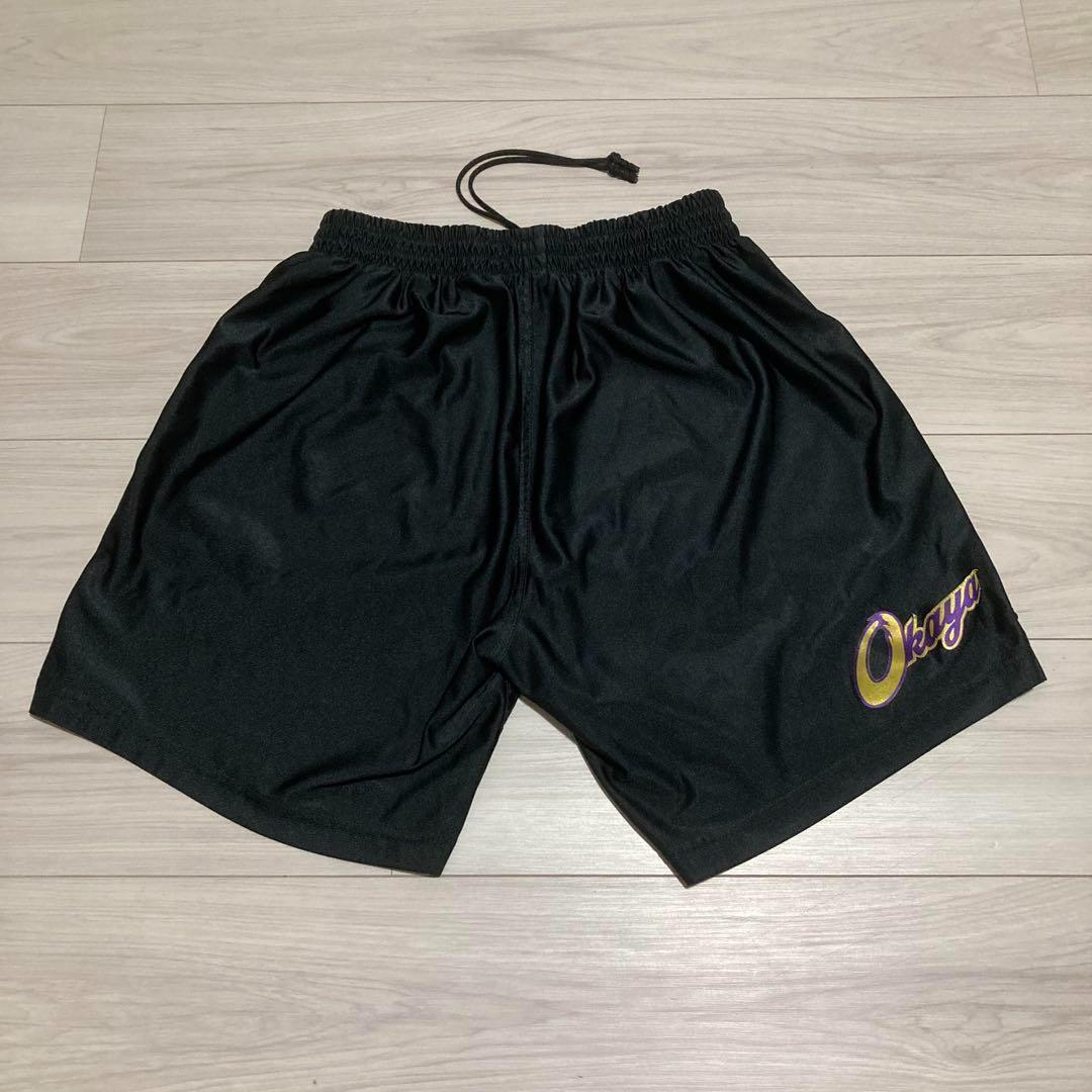 バレーボール　メンズゲームパンツ　岡谷工業　練習着　XL　黒　OKAYAロゴ入り