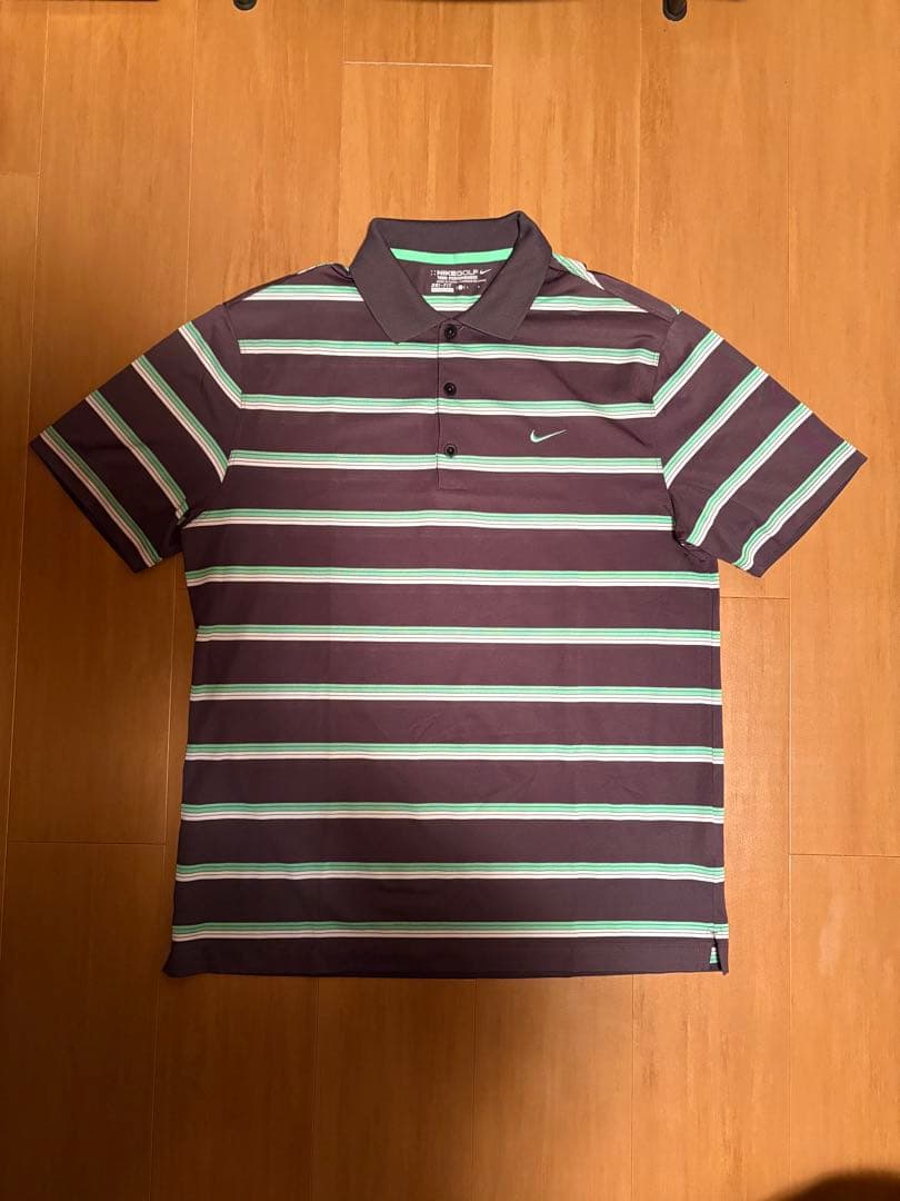 NIKE GOLF ボーダー ポロシャツ L メンズ ナイキゴルフ 半袖