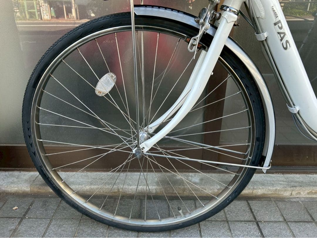 中古電動自転車 ヤマハ パス 26インチ ホワイト 横浜 №3376