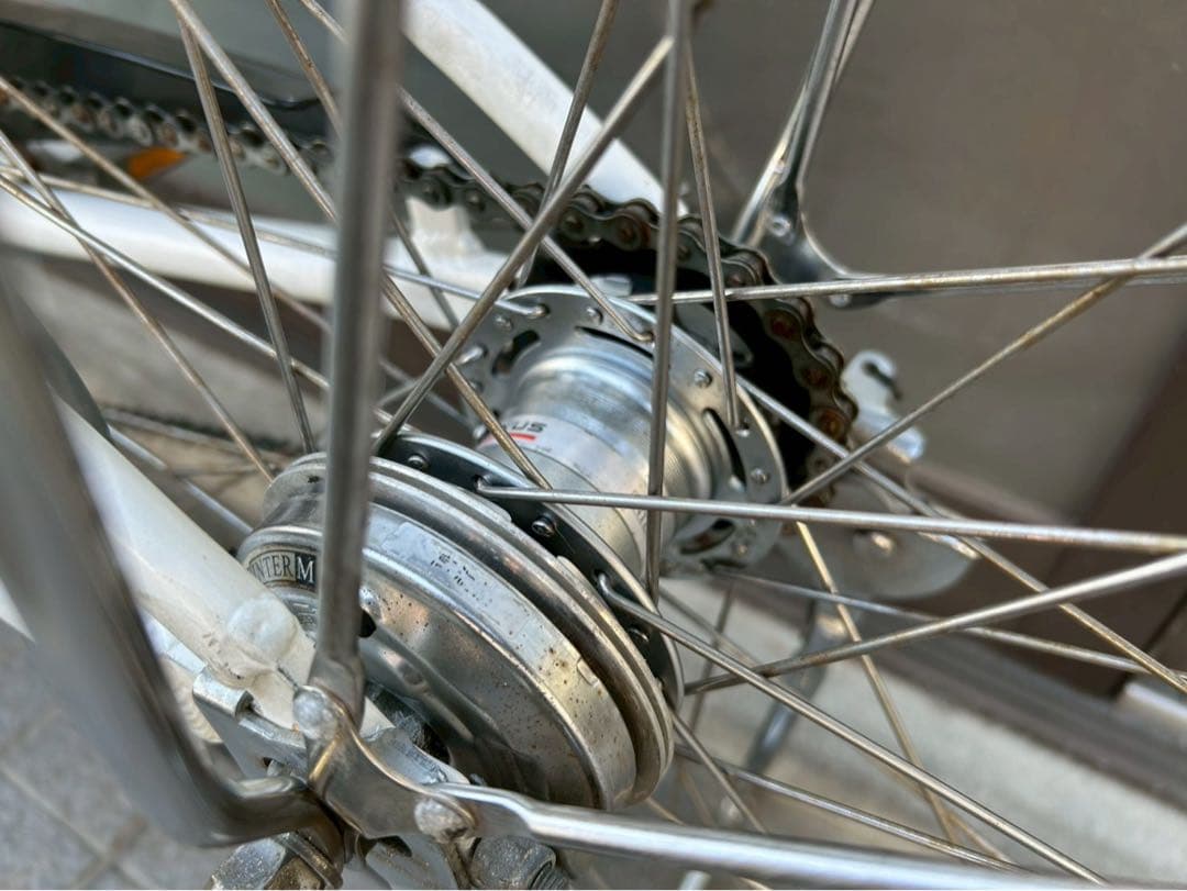 中古電動自転車 ヤマハ パス 26インチ ホワイト 横浜 №3376