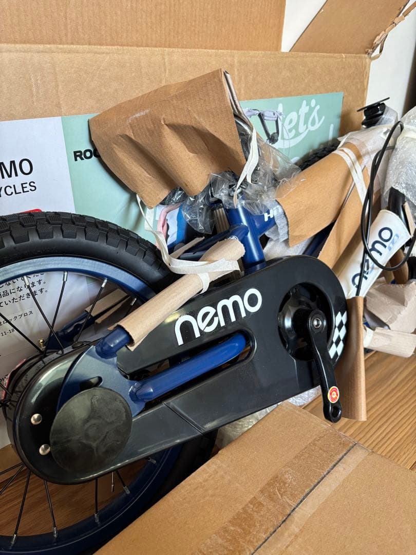 【新品未使用】NEMO キッズ自転車 ネイビーブルー 14インチ