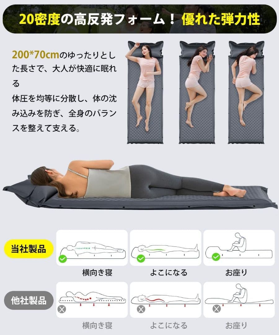 【新品♥️】最終セール❤エアーマット　キャンプ　折りたたみ　コンパクト 防災