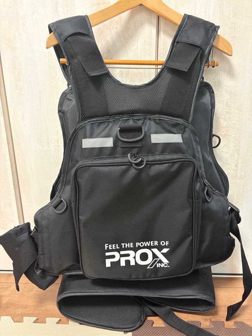 【美品】PROX ブラック フィッシングベスト PX399