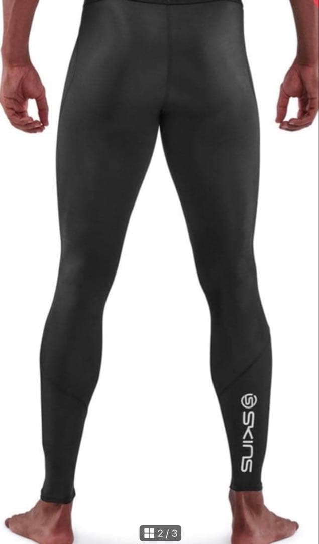 新品★Sサイズ Skins Series 1 Long Tights メンズBK