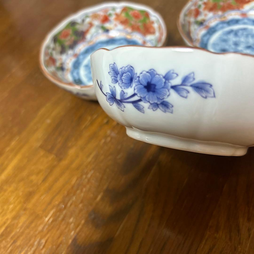 三洋陶器　龍峰窯　染錦古伊万里　小鉢5枚