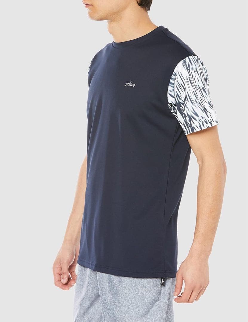 Prince プリンス テニスウェア 半袖Tシャツ MS3005 ネイビー新品L