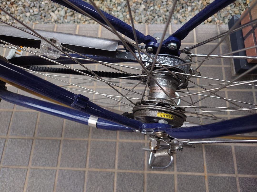 電動アシスト自転車 青色 前バスケット付き