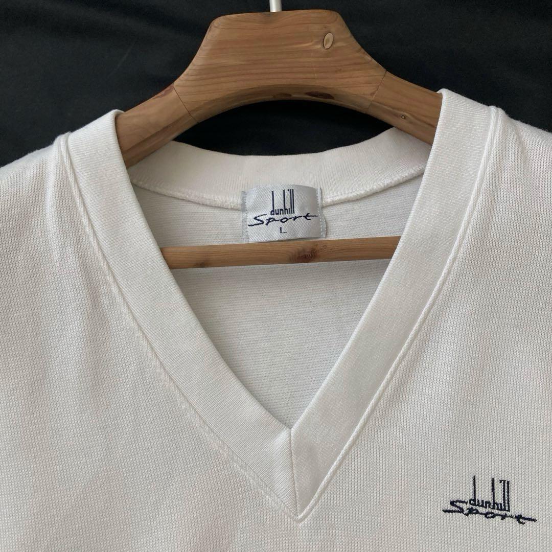 美品！dunhill sport メンズ　ベスト　オフホワイト　L