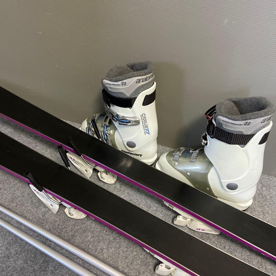★メンテナンス済　大人スキーセット　板143cm ブーツ24〜24.5cm