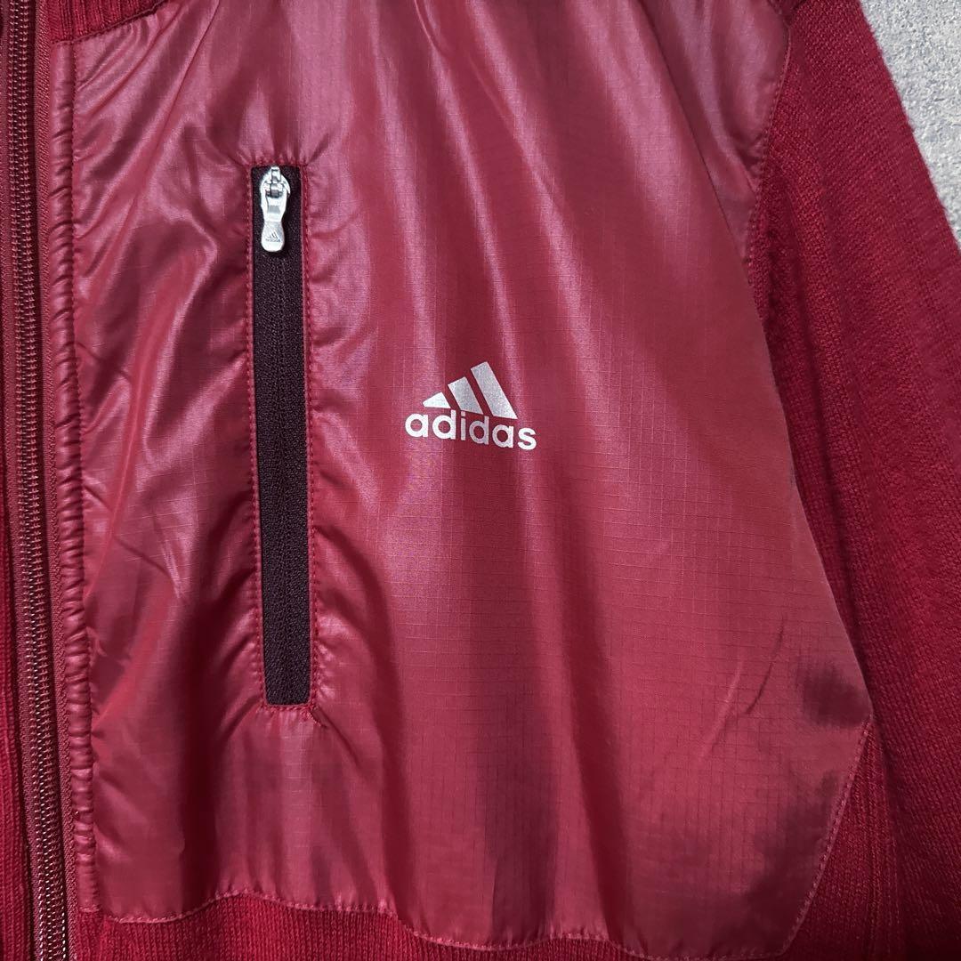 adidas golf アディダスゴルフ ジップ ニット ジャケット L レッド