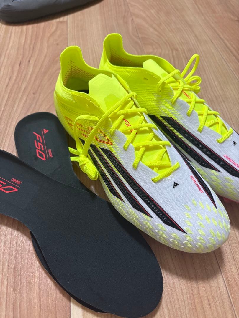 adidas F50 Elite AGサッカーシューズ ホワイト/イエロー