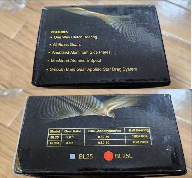 新品Teeway_BL25ベイトリール左ハンドル浅溝小型中華アンバサダー
