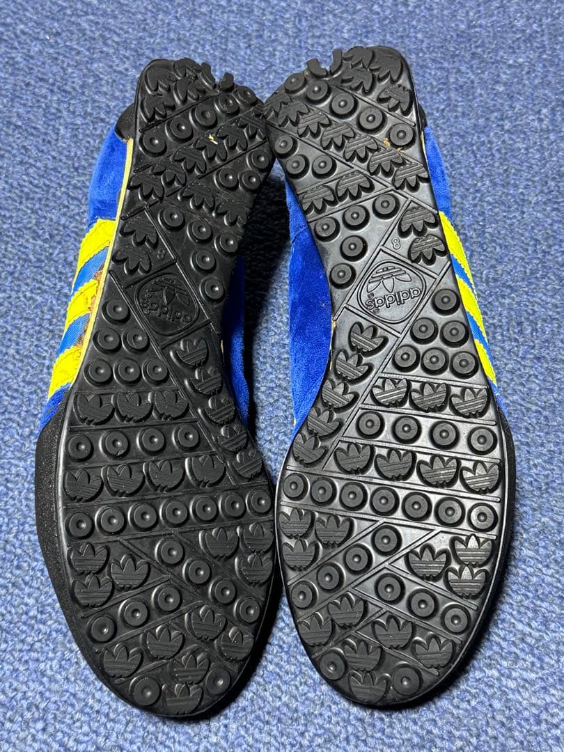 adidas 西ドイツ製1980年マラソンシューズ 青/黄 26.0cm