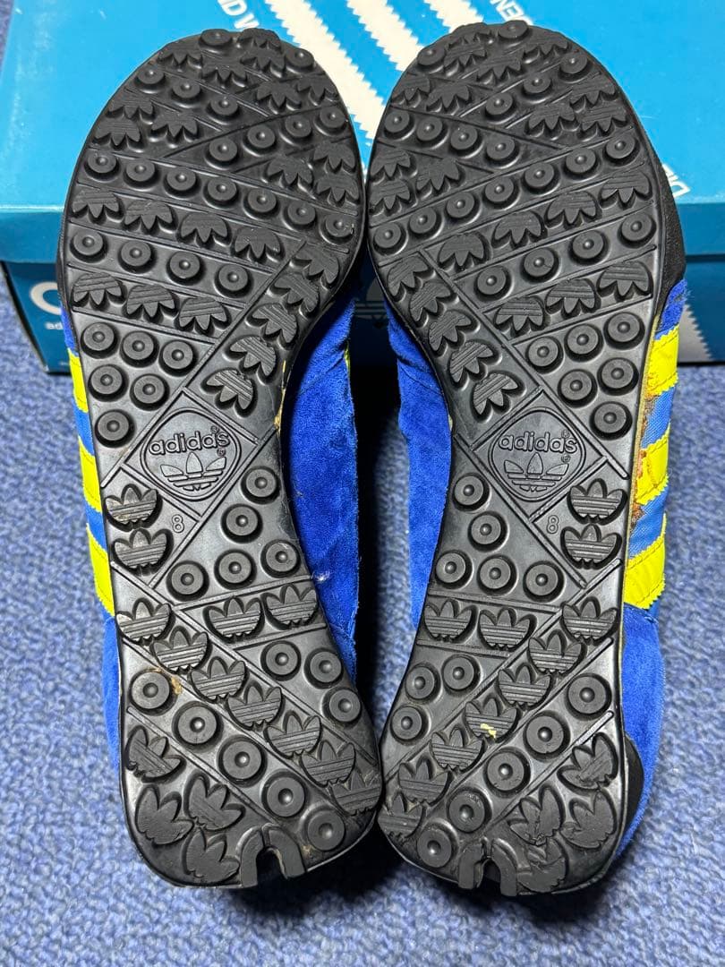 adidas 西ドイツ製1980年マラソンシューズ 青/黄 26.0cm