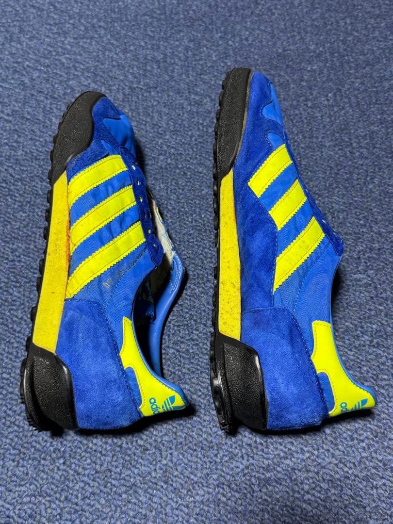 adidas 西ドイツ製1980年マラソンシューズ 青/黄 26.0cm