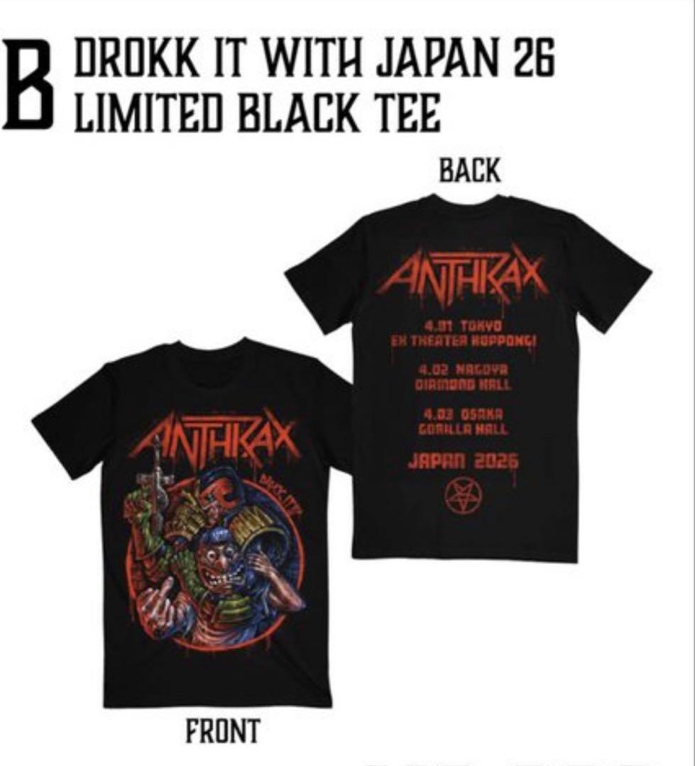 M アンスラックス ジャッジドレッドジャパンリミテッドTシャツ 来日公演グッズ