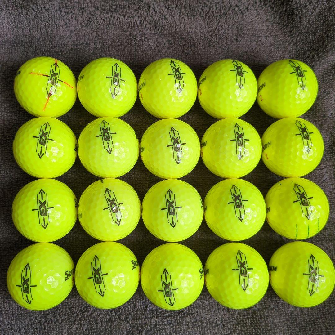 うっちゃん　Srixon 蛍光イエロー ゴルフボール セット