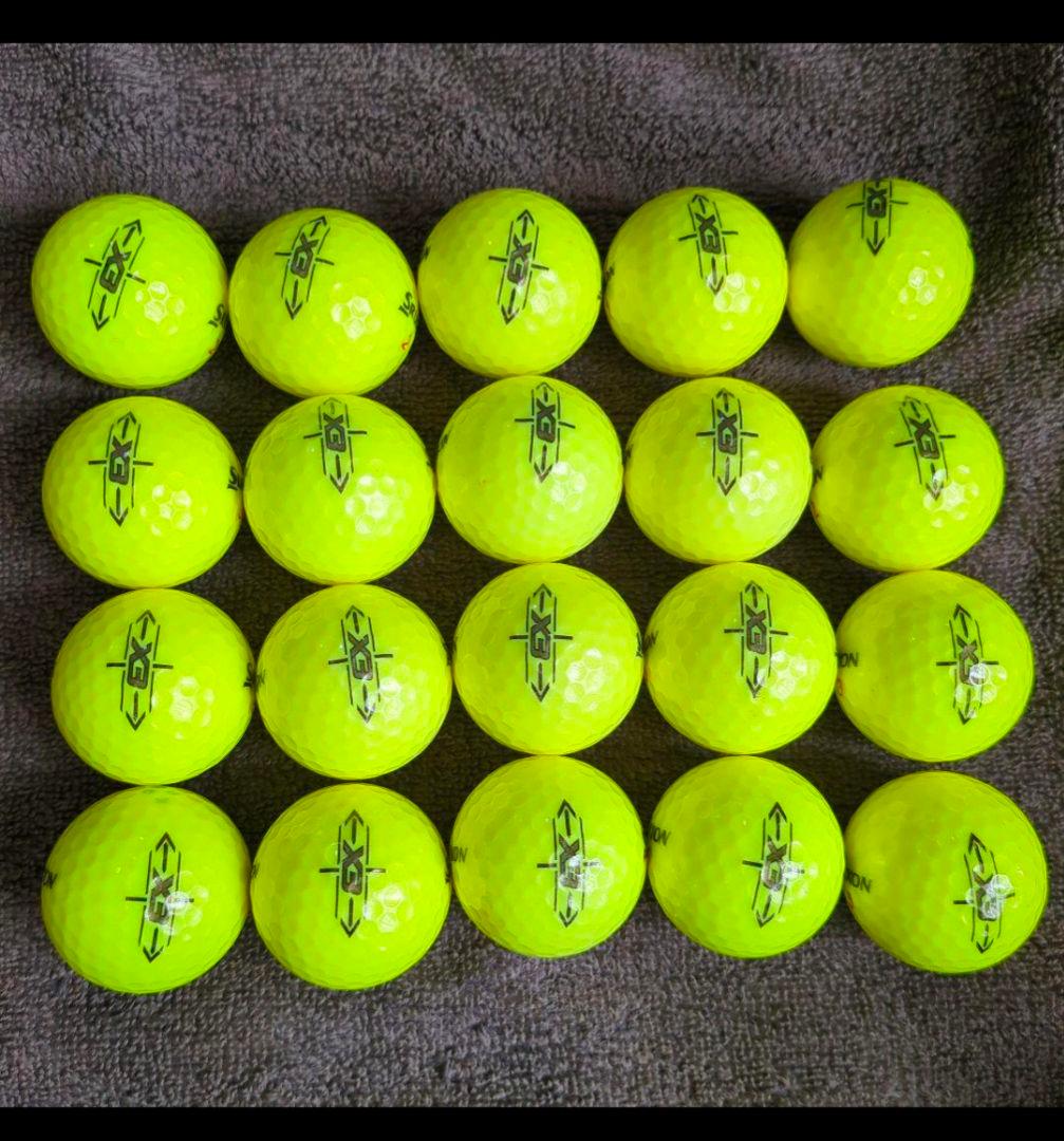 うっちゃん　Srixon 蛍光イエロー ゴルフボール セット