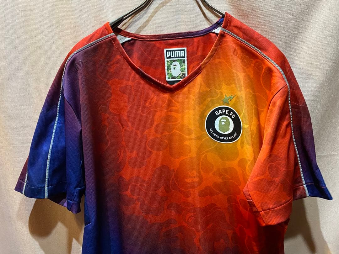 PUMA BAPE.FC サッカーシャツ　ゲーム　L グラデーション　プーマ　L