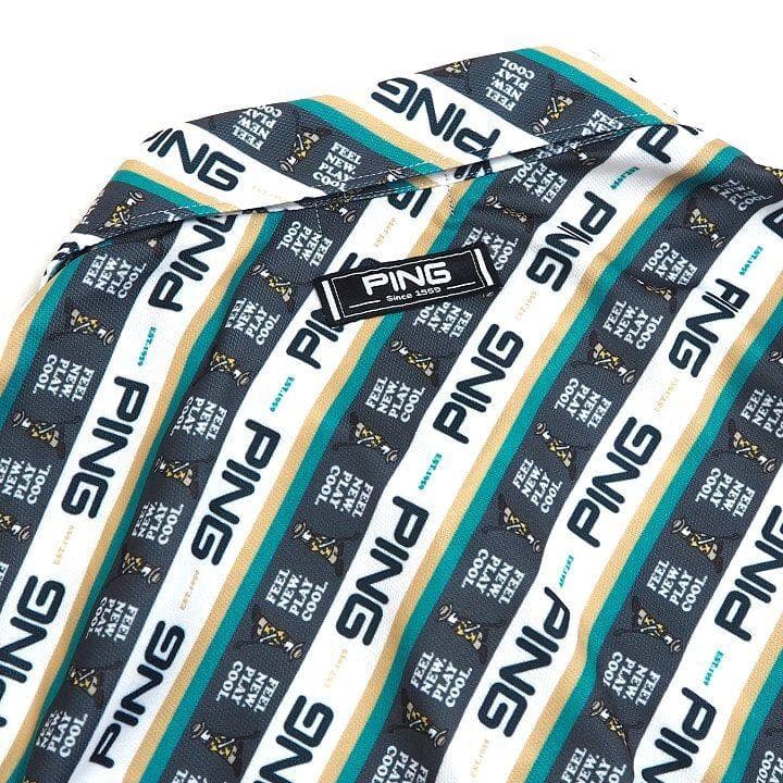 新品 PING ピン ゴルフ 上下セット 総柄ロゴ ポロシャツ ハーフパンツ L