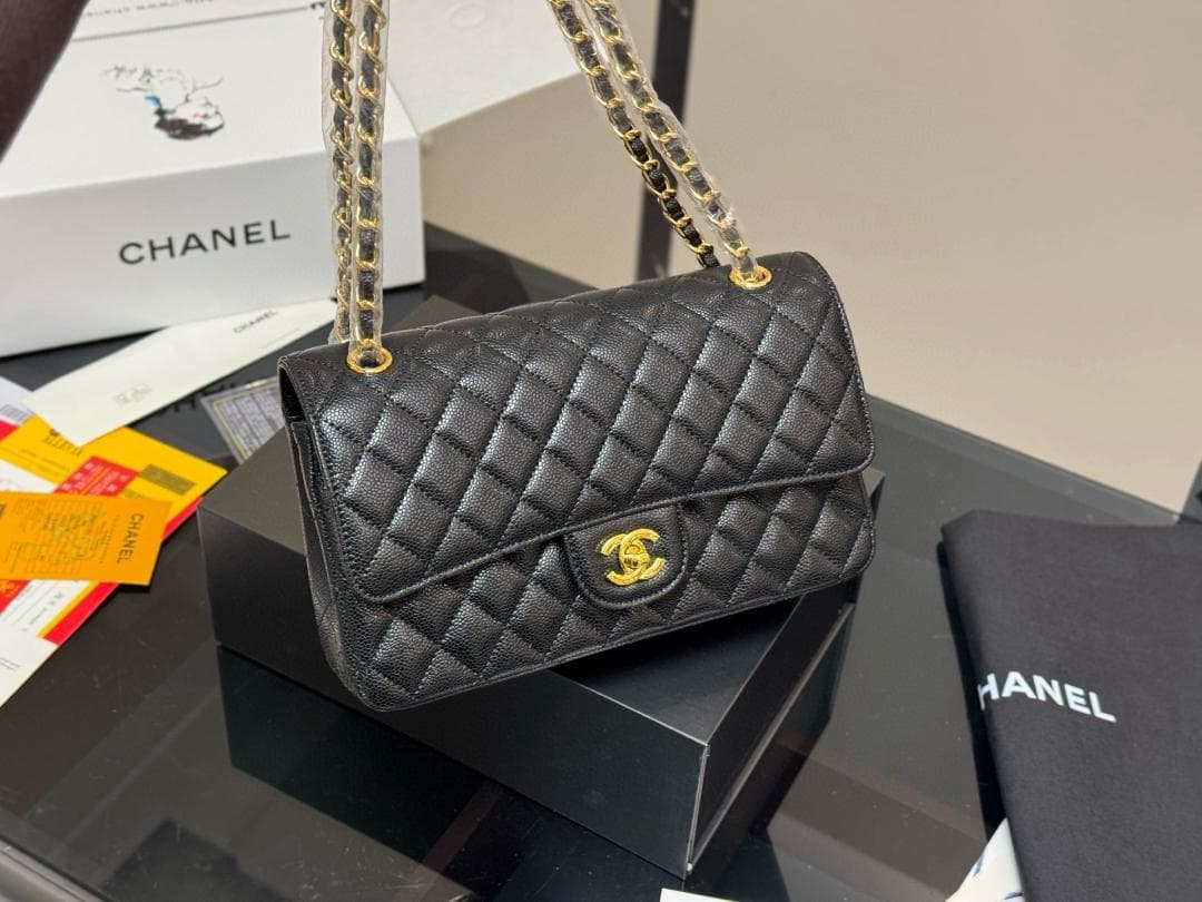CHANēL ブラック キルティング ショルダーバッグ